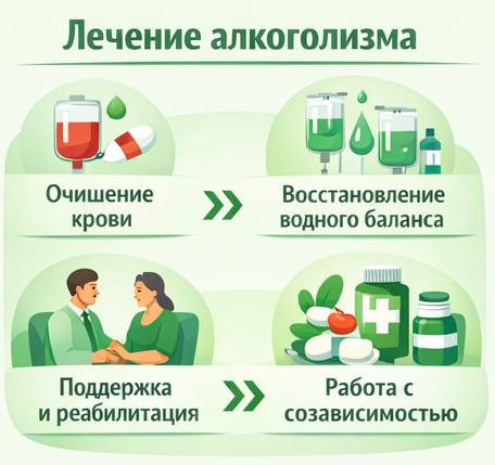 лечение алкоголизма в Немане этапы